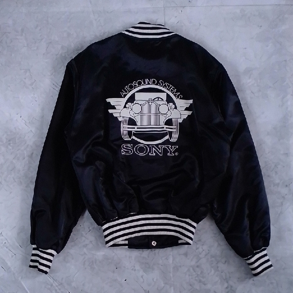 Sony Other - Vintage 90s Sony Autosound System Jacket, Black Satin
